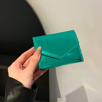 New Simple PU Leather Lady Purse Card Wallet
